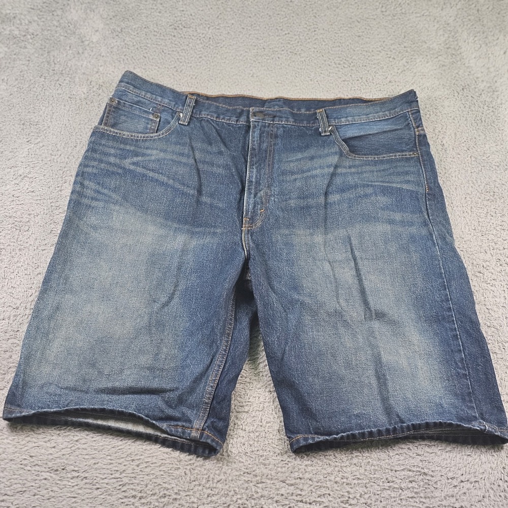 Levis 569 Shorts Mens 42 Blue Denim Long Baggy‎ Fit Casual Jean Cutoff Summer